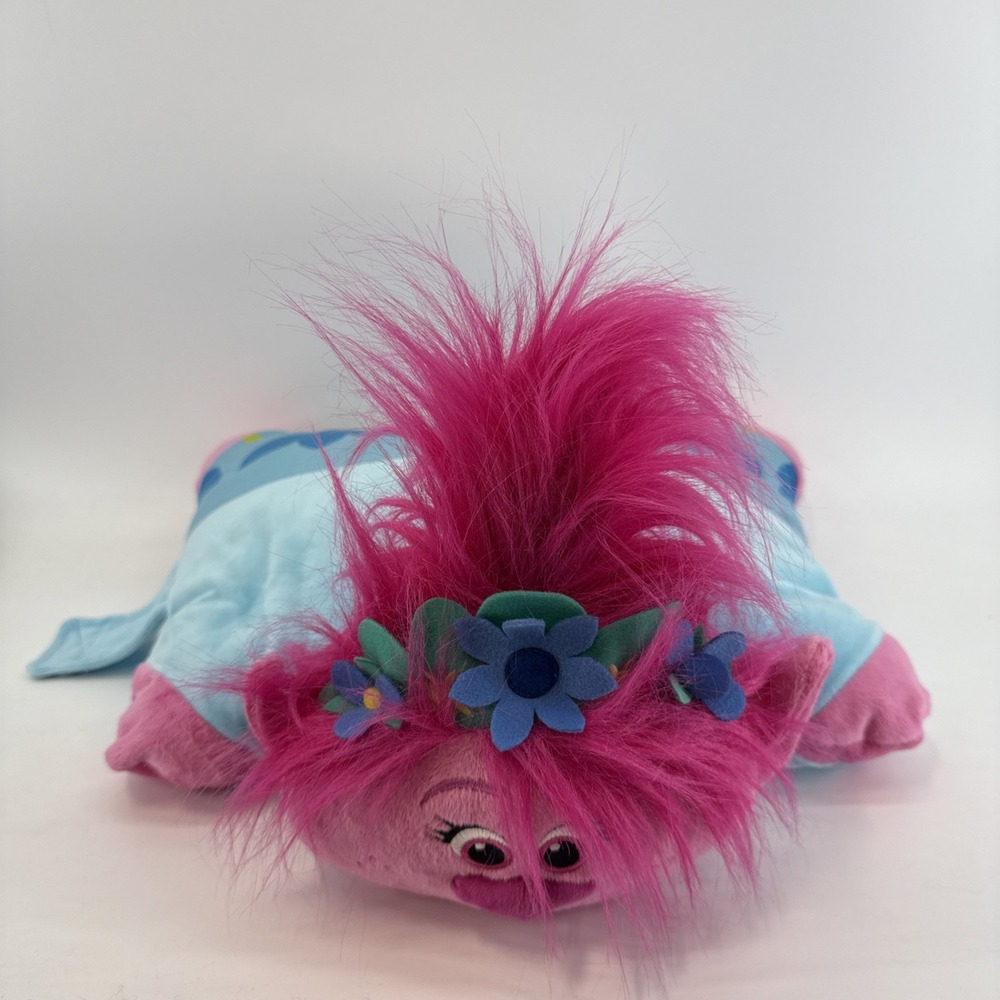Pink Poppy Troll Pillow‎ Pet World Tour Stuffed Animal Plush Toy DreamWorks 16"